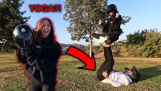 She MADE Me Do the Yoga Challenge!