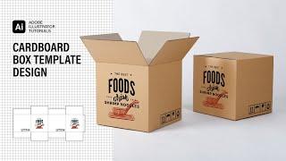 How to Cardboard Box Template Design in Adobe Illustrator CC | Packaging Design Tutorials