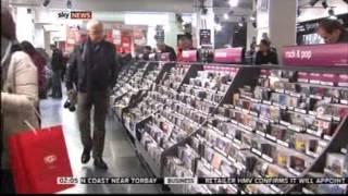 HMV Record Store Collapse (Sky News - coverage 1)