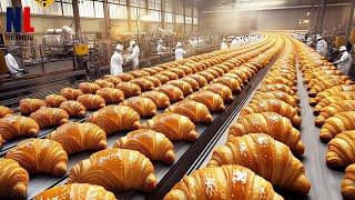 How MILLIONS of CROISSANTS Are Made in Morden Factories: Fully Automatic Croissants Production Line