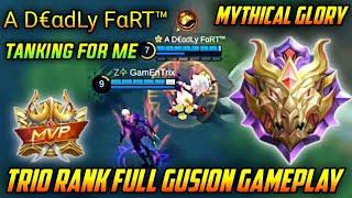 FULL RANK GUSION GAMEPLAY ft. WOLF XOTIC | GamEnTrix | MOBILE LEGENDS