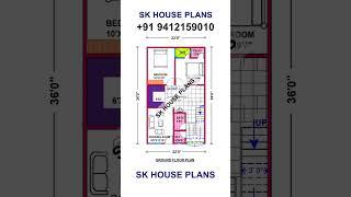 New Popular House Plan 22 x 36 / 792 Sqft Customizable Home Design by SK House Plans {S No 1734}