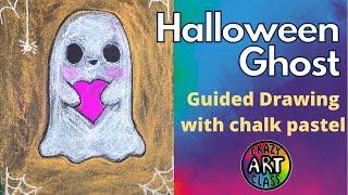 Draw a Halloween Ghost With Chalk Pastel