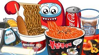 Convenience Store Food Mukbang - AMONGUS ANIMATION