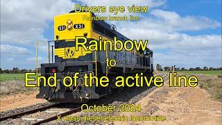 Drivers eye view, Rainbow to End of Line, Oct 2024