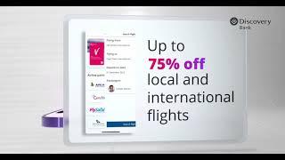 Up to 75% off flights with Discovery Bank