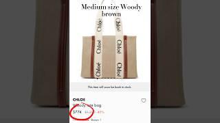 50% off Chloe Woody Tote CRAZY DEAL ALERT on 24S.com 