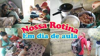 NOSSA ROTINA EM DIA DE AULA, FIZ ALMOÇO SIMPLES | MÃE DE 7 AOS 27