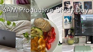 STUDY VLOG | 6 AM productive day of studying, online school, & animedoro️