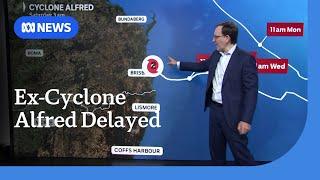 What to expect from ex-Tropical Cyclone Alfred after landfall delayed | ABC NEWS