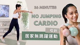 36分鐘居家無跳躍運動，啞鈴燃脂訓練，徒手做也可以！｜36 Min Fat Burning Workout with Dumbbells (No Jumping Cardio)