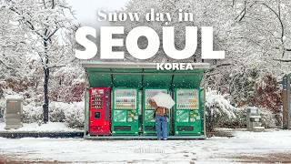 Snow day in Seoul, Korea | heaviest snowfall in 100 years, cosy days at home, winter morning routine