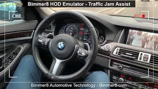 Bimmer8 HOD EMULATOR on the road testing - Traffic Jam Assist (TJA)