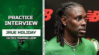 Jrue Holiday Talks Workouts with Lonnie Walker IV | Celtics Practice