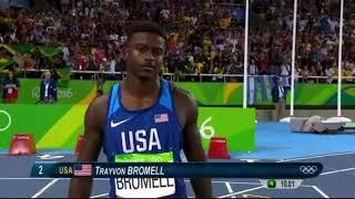 TRAYVON BROMELL’s  first Olympic Race