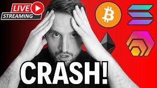 CRASHING - LIVE: Crypto Markets are getting DESTROYED! Bear Market Now?