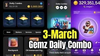 Gemz Daily Combo 3 March | Gemz Daily Code 3 March | Daily Combo Today