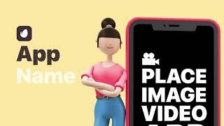 Explainer Girl App Promo - Product Promo | After Effect Template