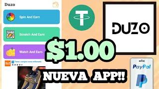 NUEVA APP!!  [Duzo] Aplicación Para GANAR DINERO a PAYPAL y USDT  ¡DALE CLICK Y GANA!