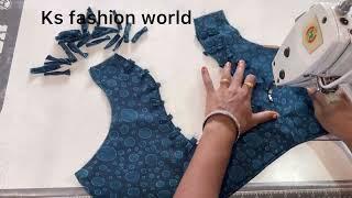 bina lace ke blouse design| simple and easy blouse design |cutting and stitching blouse design