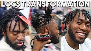 CRAZY Dreadlocks Transformation | High Top Fade Starter Locs (Two Strand Twist on Dreadlocks)