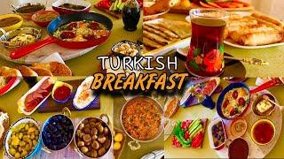 Traditional Turkish Breakfast Menu | Gozleme, Menemen, Sucuk & Eggs, Turkish Tea, and many more!