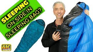 How to Side Sleep in a Down Sleeping Bag (4k UHD) #camping