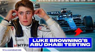 LUKE BROWNING DRIVES THE FW46 | Abu Dhabi Testing | Williams Racing