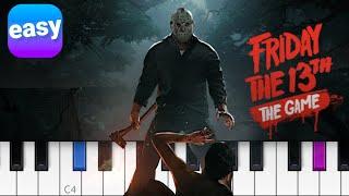 FRIDAY THE 13TH - Halloween Theme Song EASY PIANO TUTORIAL