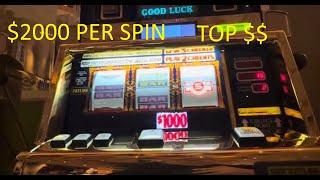 Massive win! $2000 per spin!! Top dollar! Incredible jackpot!!￼ #slots #casino #vegas