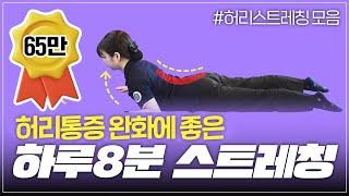 [허리스트레칭] 허리 통증 완화에 좋은 스트레칭 모음｜ 허리 아프신분들 주목 하루 8분이면 끝!