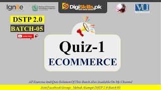 ecommerce quiz 1 | dstp 2.0 batch 05 ecommerce quiz 1 solution 2023