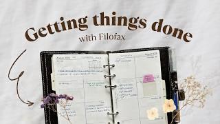 Functional planner setup using GTD in Filofax Personal Holborn