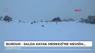 BURDUR - Salda Kayak Merkezi'ne mevsimin ilk karı yağdı (VİDEO EKLENDİ)