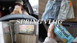 FEW DAYS VLOG: Spring drinks are back + grocery haul + loungewear haul + saturday reset + chill date