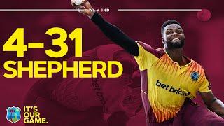 4-31 EVERY BALL | Outstanding Bowling From Romario Shepherd | West Indies v India 5th T20I