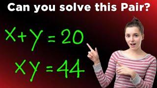  Germany | A nice math olympiad problem (x,y)=? | Simultaneous Equation