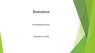 Introduction to economics