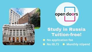 How To Apply For Open Doors Scholarship | Free Education in Russia!