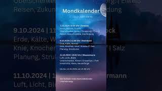 Mondkalender KW41 2024 #mondkalender