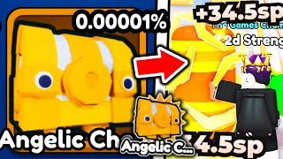 I Got RAREST World 15 ANGELIC CHEST in Roblox Arm Wrestle Simulator..