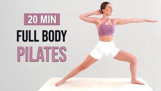 20 Min FULL BODY PILATES WORKOUT | Burn Calories + Tone your Muscles, No Repeat, Warm Up + Cool Down