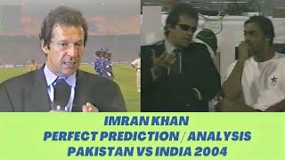 Imran Khan Perfect Match Winning Prediction  | Pakistan vs India Platinum Jubilee | Calcutta 2004 |