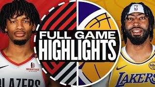 TRAIL BLAZERS at LAKERS | FULL GAME HIGHLIGHTS | December 8, 2024