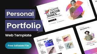 Figma Templates Free Personal Portfolio Web Template Download