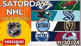 NHL Picks & Predictions Today 11/30/24 | NHL Picks Today 11/30/24 | Best NHL Bets