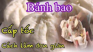 BÁNH BAO!! Cấp tốc làm cách này rất thơm ngon  bánh trắng mềm xốp -bánh bao nhân thịt@TRANAfNMILY VT