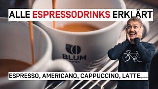 Die populärsten Espresso-Getränke mit Rezepten! Vom Espresso bis Latte Macchiato!