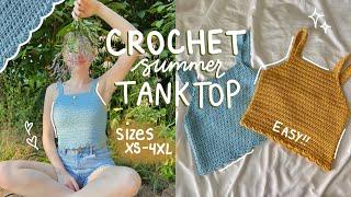 EASY Crochet Scallop Tank Top | FREE Pattern w/ sizes XS-4XL ️