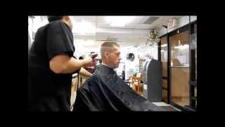 Brutal barbershop high and tight haircut